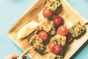 Salmon Skewers With Lemony Rocket Pesto: Healthy Recipe Idea