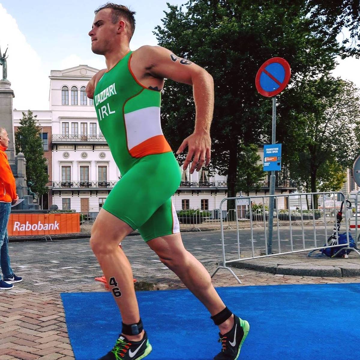 Triathlete racing in Triathlon Running