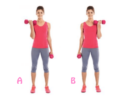 biceps curl arm workout gym for women