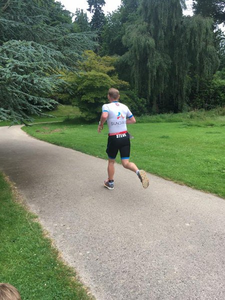Triathlete Running