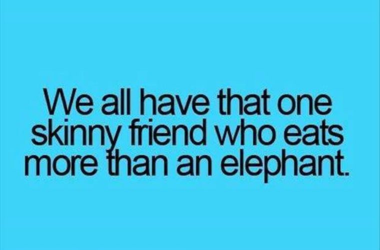 friend who eats a lot myth metabolism