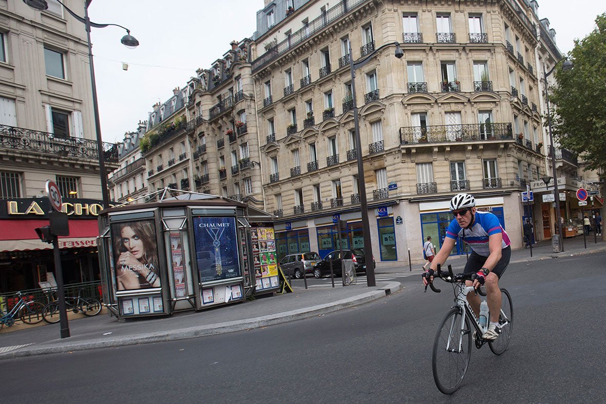 cycling Paris triathlon arch to arc