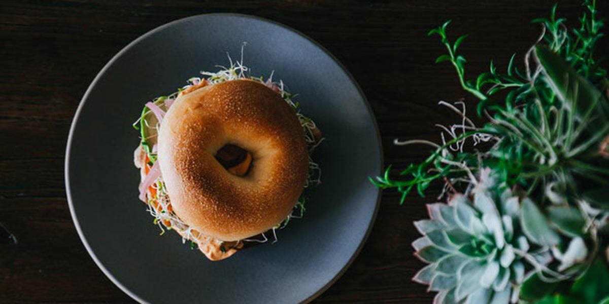 bagel lunch healthy food