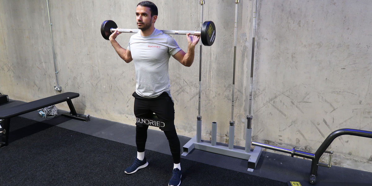 how to banded back squat gym fitness