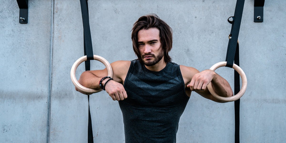 gymnastic rings gym workout fitness stretch strength sundried