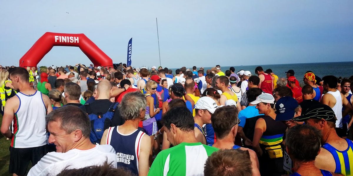 Kent Coastal Half Marathon Race Finish Running