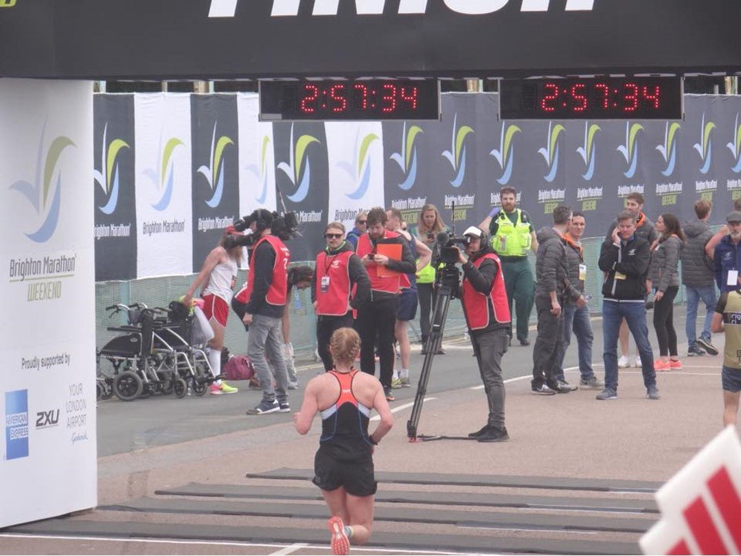 marathon finisher time running