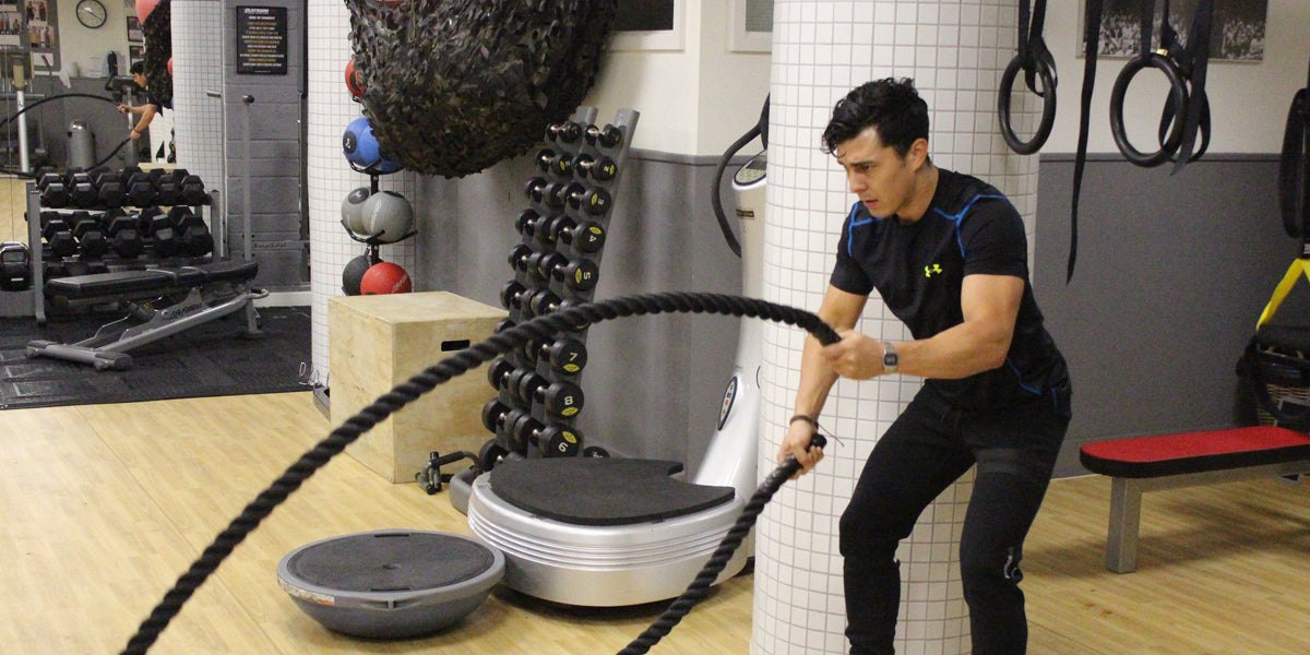 Peter Moon battle ropes personal trainer