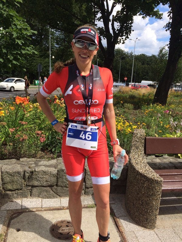 Female Athlete Cyclist Triathlete Trisuit