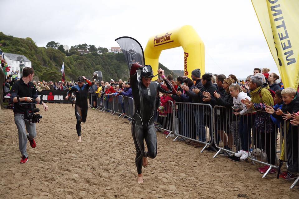 Swim Exit Ironman Wales Triathlon Extreme Race Elite