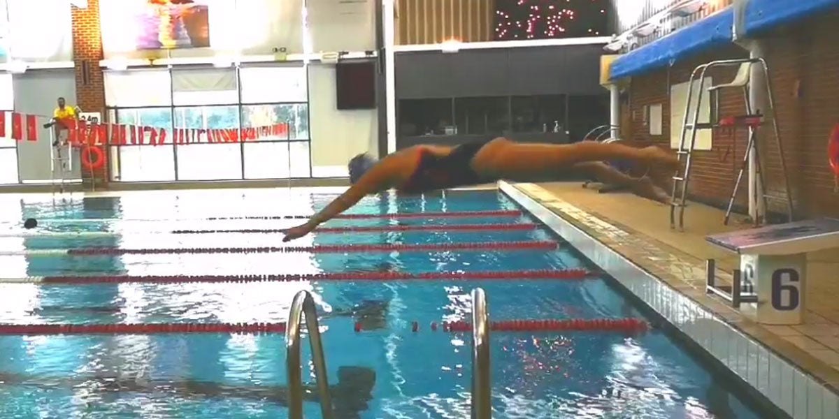 swimmer swimming dive