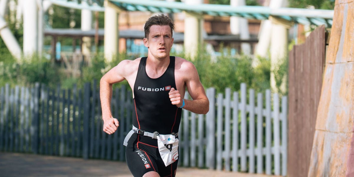 triathlete running thorpe park triathlon