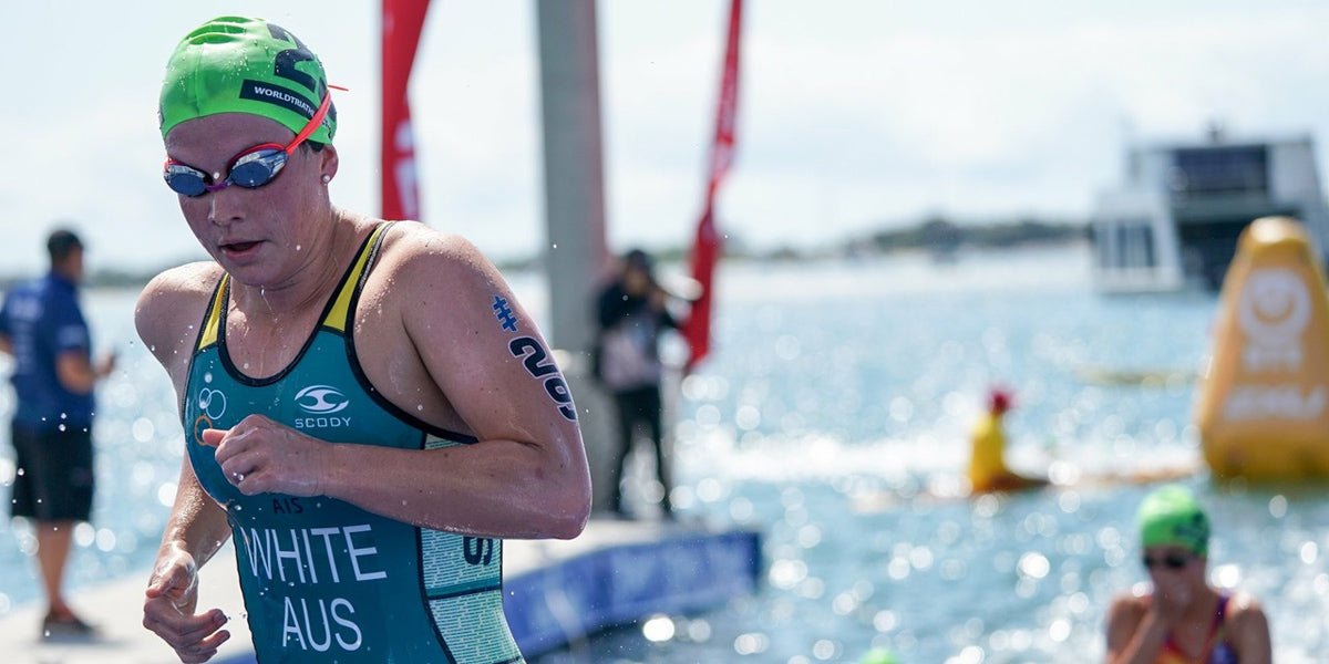 swimmer triathlete open water racing