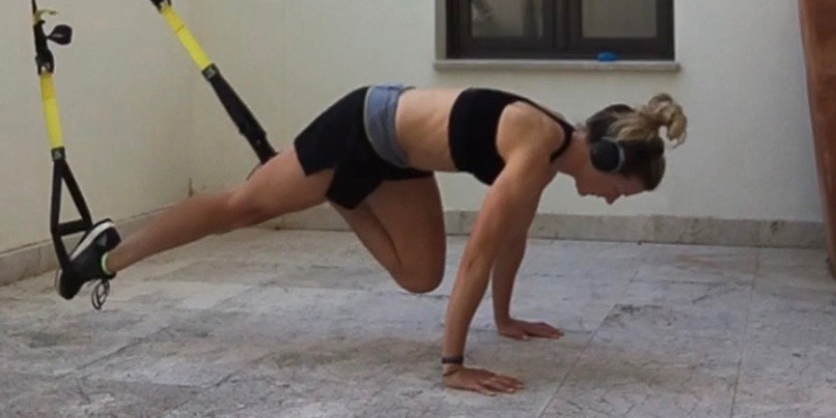 TRX mountain climbers strength training for duathletes