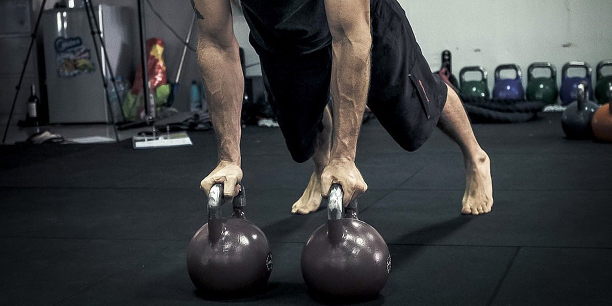 press ups kettlebells strength workout triathlon