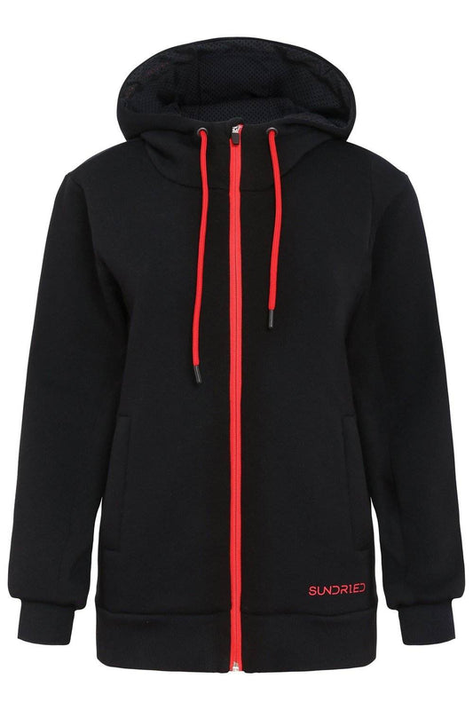 Sundried Matterhorn Women's Zip Up Hoodie Hoodie L SD0077 L Black Activewear