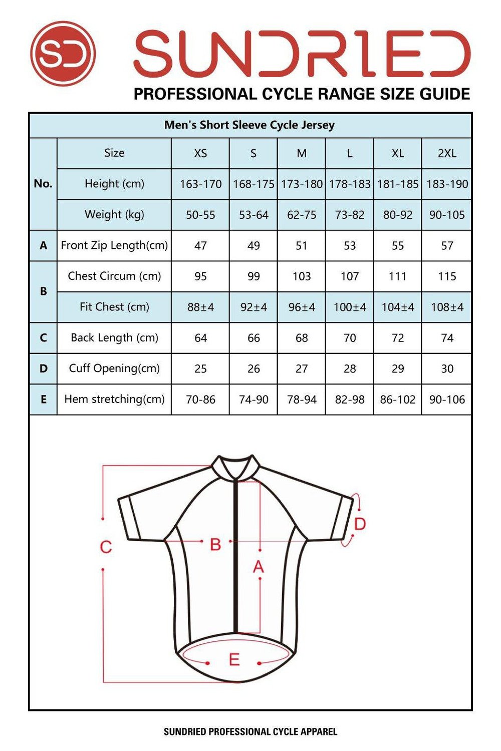 Sundried Euro Men's Short Sleeve Cycle Jersey Short Sleeve Jersey Activewear