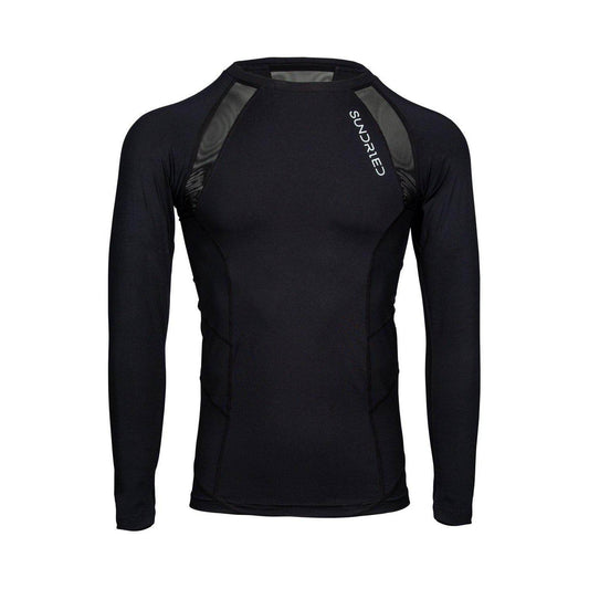 Sundried Men's Mesh Back Compression Layer L Black SD0213 L Black Activewear