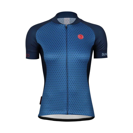 Sundried Drop Women's Short Sleeve Training Cycle Jersey Short Sleeve Jersey L Blue SD0335 L Blue Activewear
