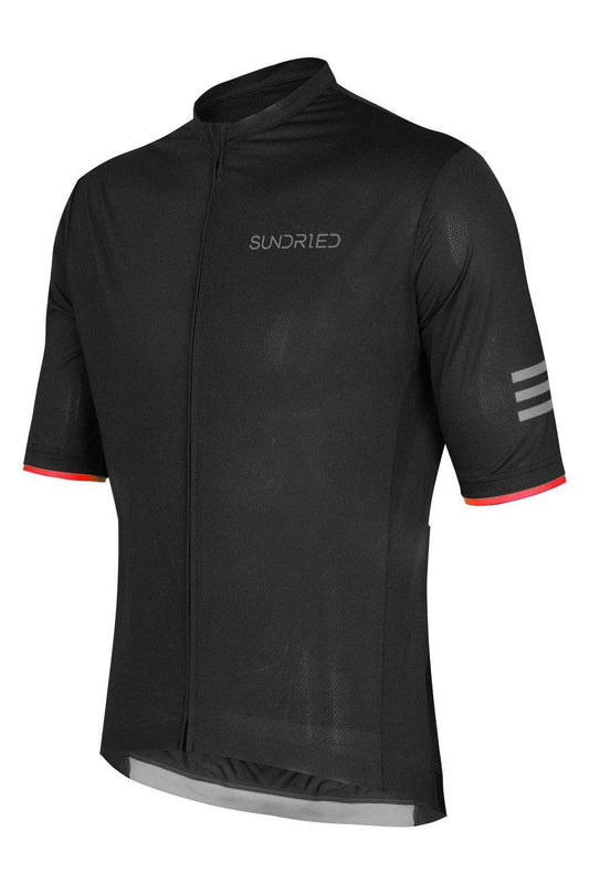 Sundried Apex Men's Short Sleeve Cycle Jersey Short Sleeve Jersey L Black SD0339 L Black Activewear