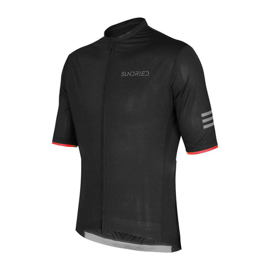 Sundried Apex Men's Short Sleeve Cycle Jersey Short Sleeve Jersey L Black SD0339 L Black Activewear