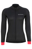 Sundried Apex Women's Long Sleeve Cycle Jersey Long Sleeve Jersey M Black SD0446 M Black Activewear
