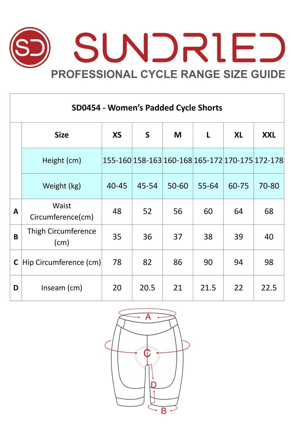 Sundried Rouleur Women's Padded Cycling Shorts Shorts Activewear