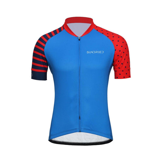 Short Sleeve Cycle Jersey Short Sleeve Jersey L Blue SD0479 L BlueStripe Activewear