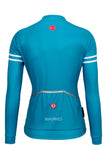Sundried Turquoise Women's Long Sleeve Cycle Jersey Long Sleeve Jersey Activewear