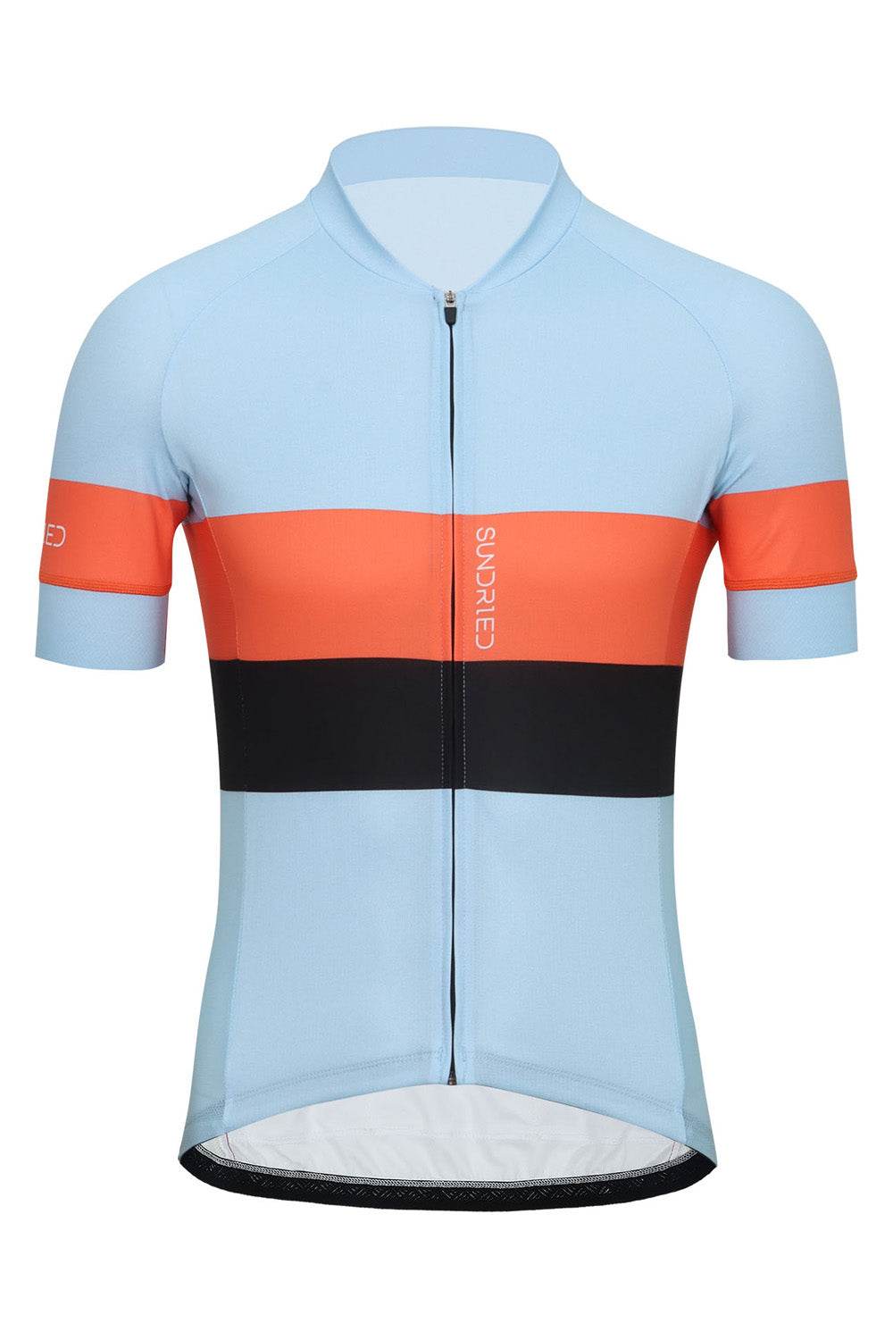 Sundried Sky Stripe Men's Short Sleeve Cycle Jersey Short Sleeve Jersey XS Sky SD0488 XS Sky Activewear