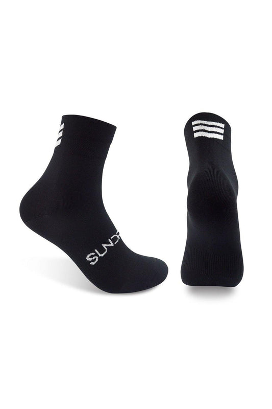 Sundried Cycle Socks Black w White Stripe Cycle Socks Activewear