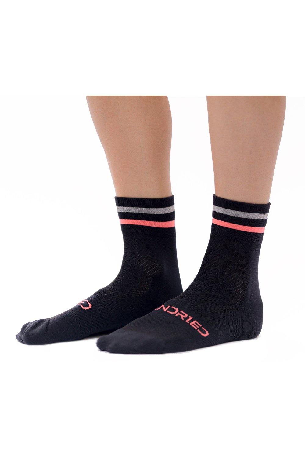 Sundried Cycle Socks Black w Reflective Stripe Cycle Socks Activewear