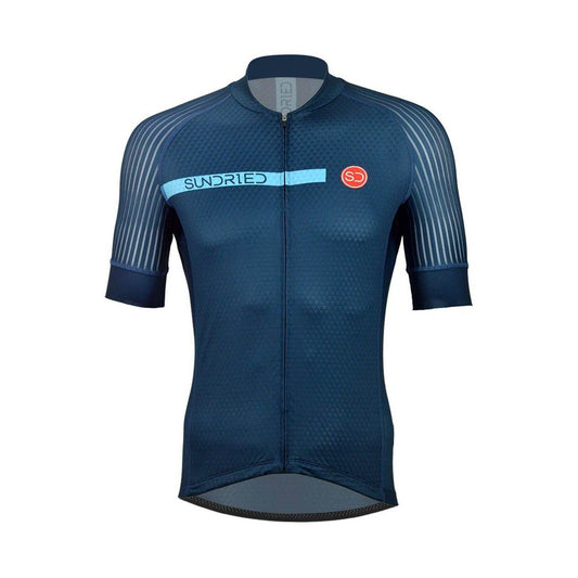 Sundried Cadence Men's Short Sleeve Cycle Jersey Short Sleeve Jersey L Blue SD0101 L Blue Activewear