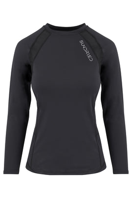 Sundried Women's Mesh Back Compression Style Top Baselayer XS Black SD0455 XS Black Activewear