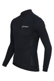 Sundried Sport Men's Black Long Sleeved Cycle Jersey Long Sleeve Jersey Activewear
