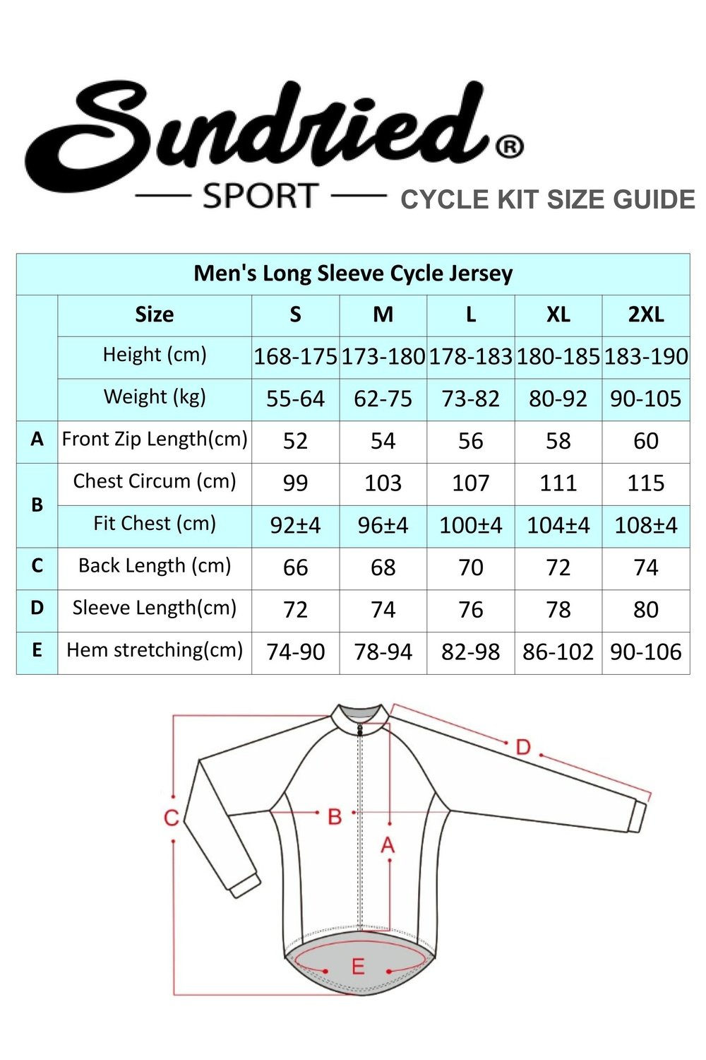 Sundried Sport Men's Black Long Sleeved Cycle Jersey Long Sleeve Jersey Activewear