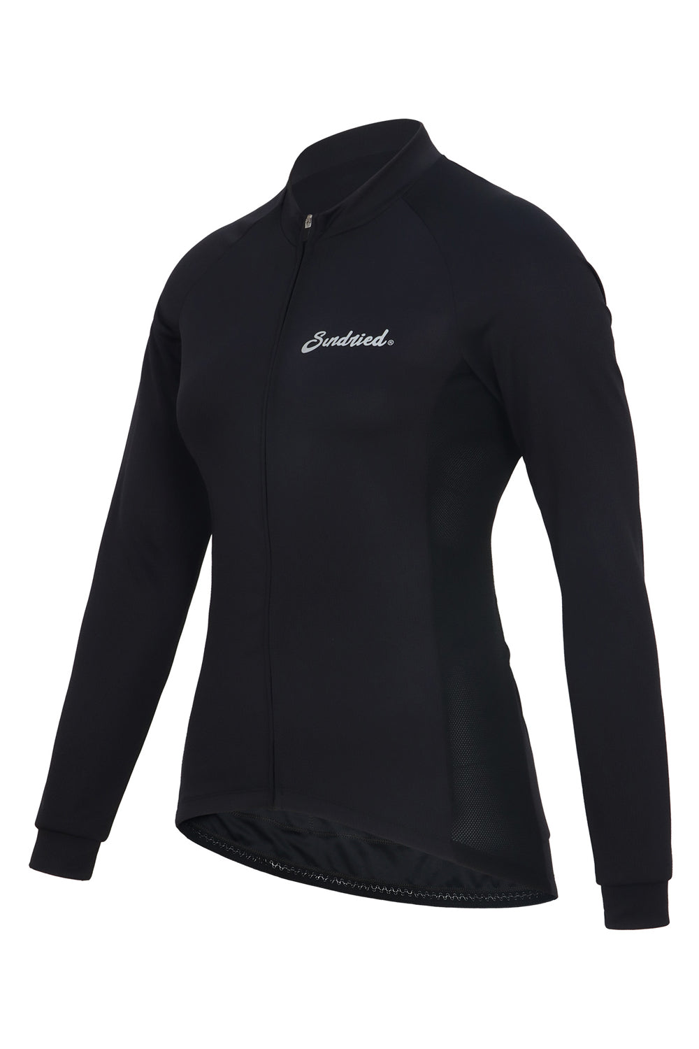 Sundried Sport Women's Black Long Sleeved Cycle Jersey Long Sleeve Jersey Activewear