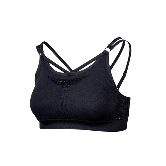 Sundried Womens Seamless Sports Bra L Black SD0205 L Black Activewear