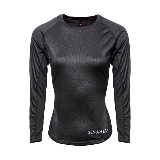 Sundried Eclipse Women's Long Sleeve Baselayer Training Top Baselayer L Black SD0166 L Black Activewear