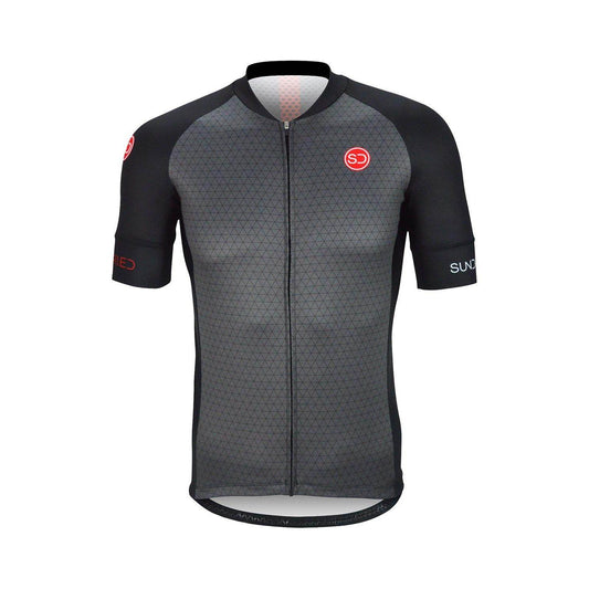 Sundried Century Men's Short Sleeve Cycle Jersey Short Sleeve Jersey L Black SD0169 L Black Activewear