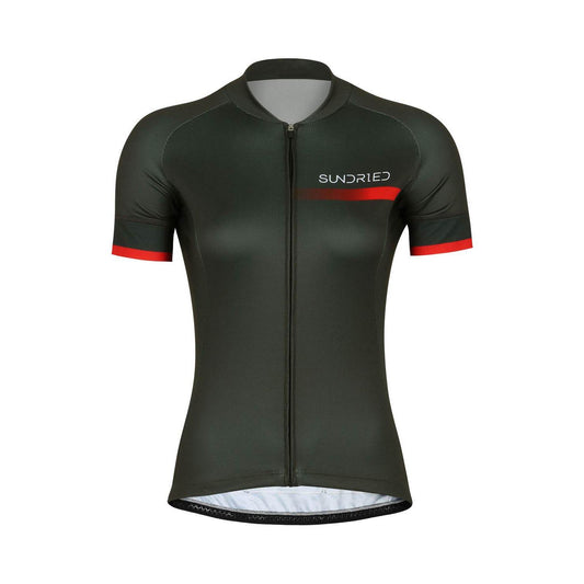 Sundried Clariden Women's Cycle Jersey Short Sleeve Jersey L Grey SD0396 L Grey Activewear