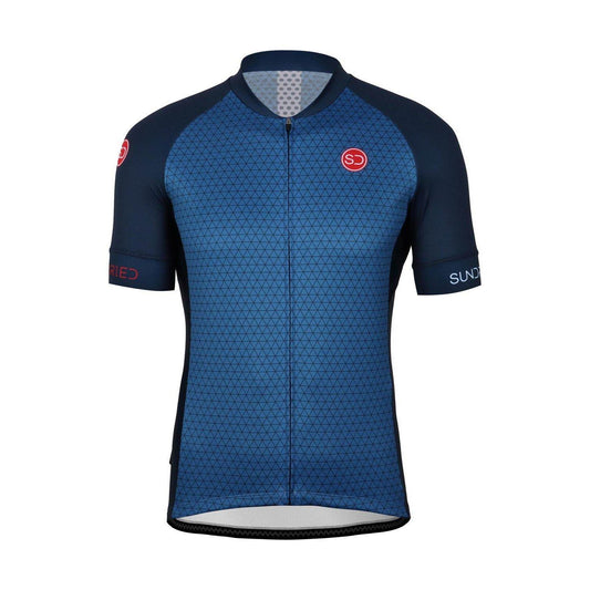 Sundried Drop Men's Short Sleeve Training Cycle Jersey Short Sleeve Jersey L Blue SD0334 L Blue Activewear