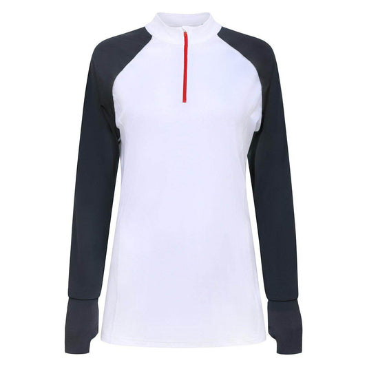 Sundried Escape Women's Half Zip Top L White SD0113 L White Activewear