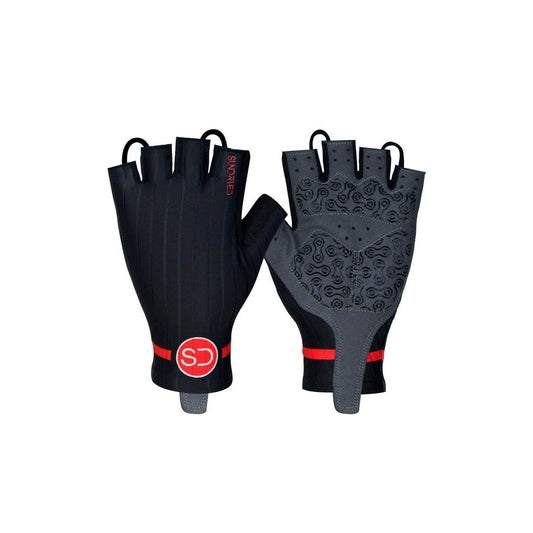 Sundried Fingerless Cycle Gloves Gloves L Black SD0133 L Black Activewear
