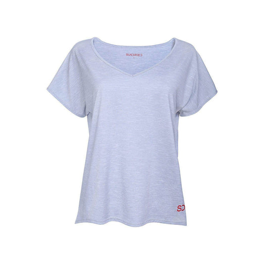 Sundried Grivola 2.0 Women's Recycled Coffee Loose Top T-Shirt L Grey SD0003 L Slate Activewear