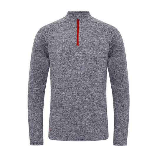 Sundried Horizon Men's Half Zip Top Sweatshirt L Grey SD0119 L Grey Activewear