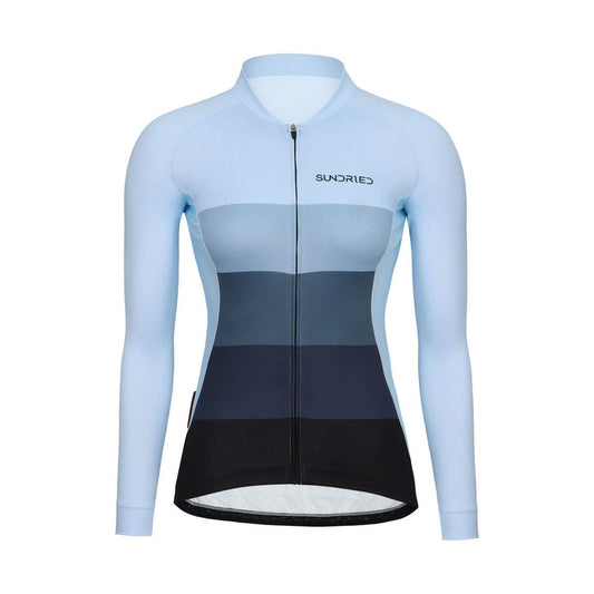 Sundried Ice Women's Long Sleeve Cycle Jersey Long Sleeve Jersey L Ice SD0492 L Ice Activewear