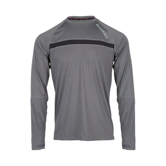 Sundried Men's Long Sleeved Training Top L Grey SD0283 L Grey Activewear