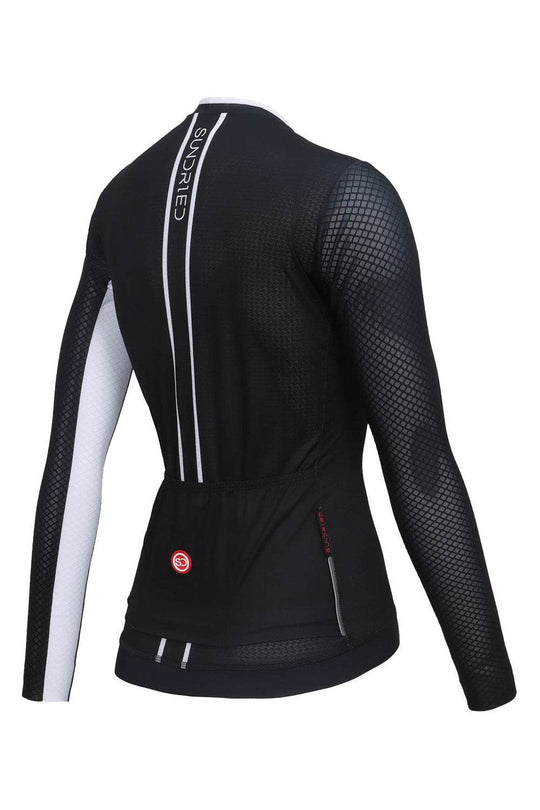 Sundried Pro Women's Black Long Sleeve Cycle Jersey Long Sleeve Jersey Activewear Sundried Pro Women's Black Long Sleeve Cycle Jersey Long Sleeve Jersey Activewear