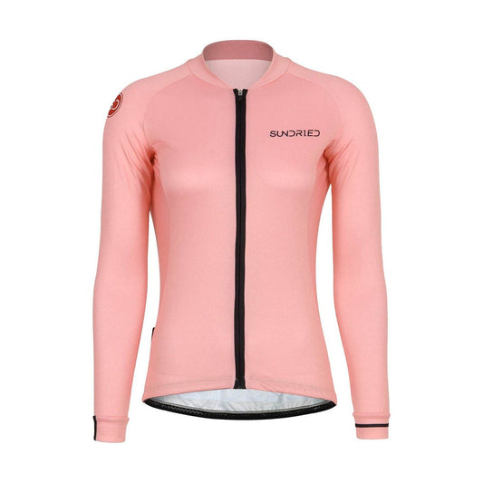 Sundried Rosa Women's Long Sleeve Cycle Jersey Long Sleeve Jersey L Pink SD0452 L Pink Activewear